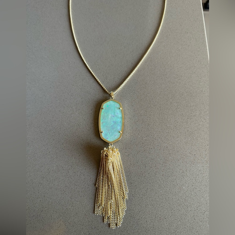 Kendra Scott Rayne Stone Tassel Necklace - Picture 10 of 11